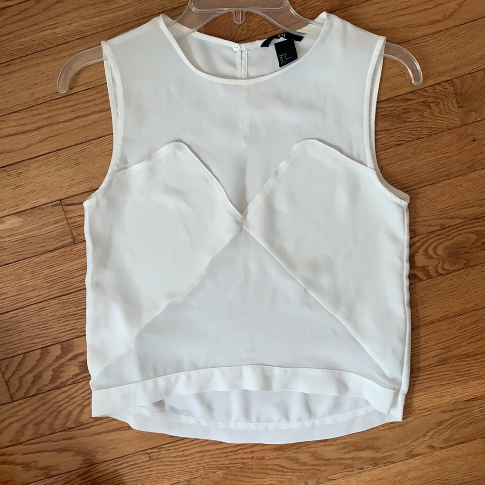 See through white top